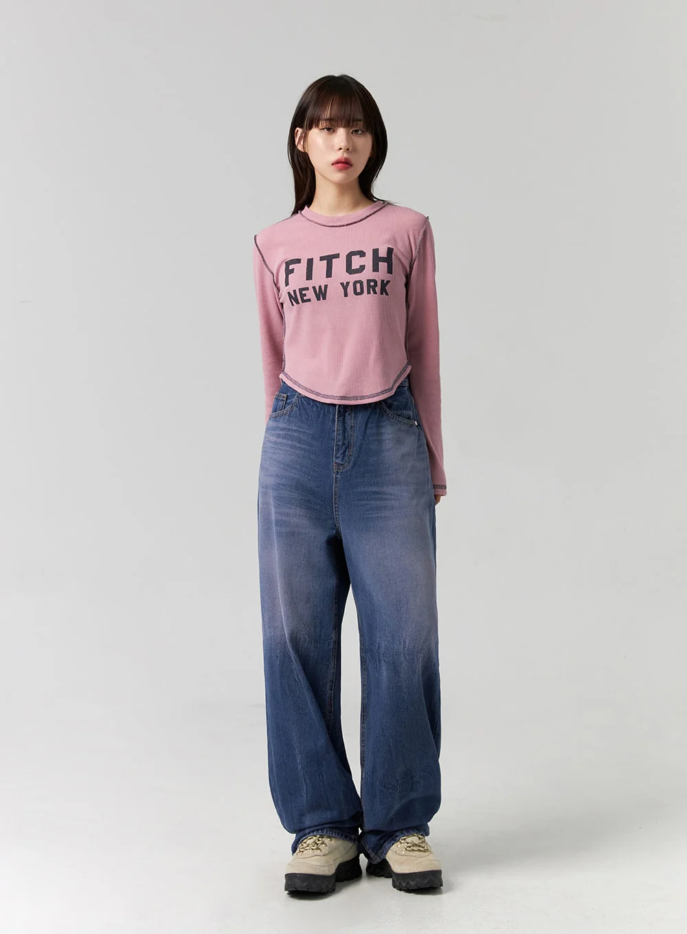 Wide Leg Cotton Jeans CG331 - Image 11