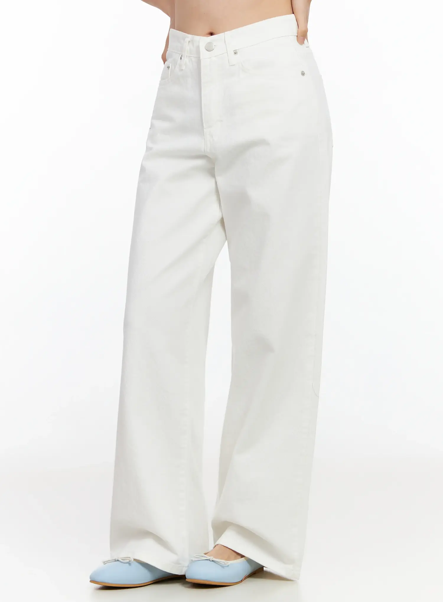 Wide Leg Cotton Pants IM524 - Image 5