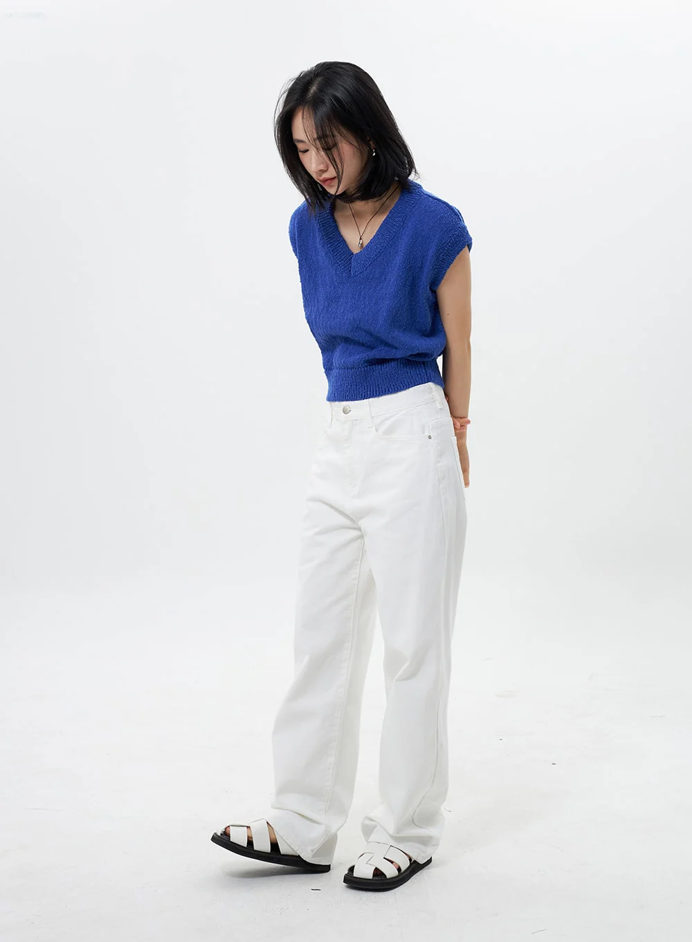 Wide Leg Cotton Pants OY304 - Image 2