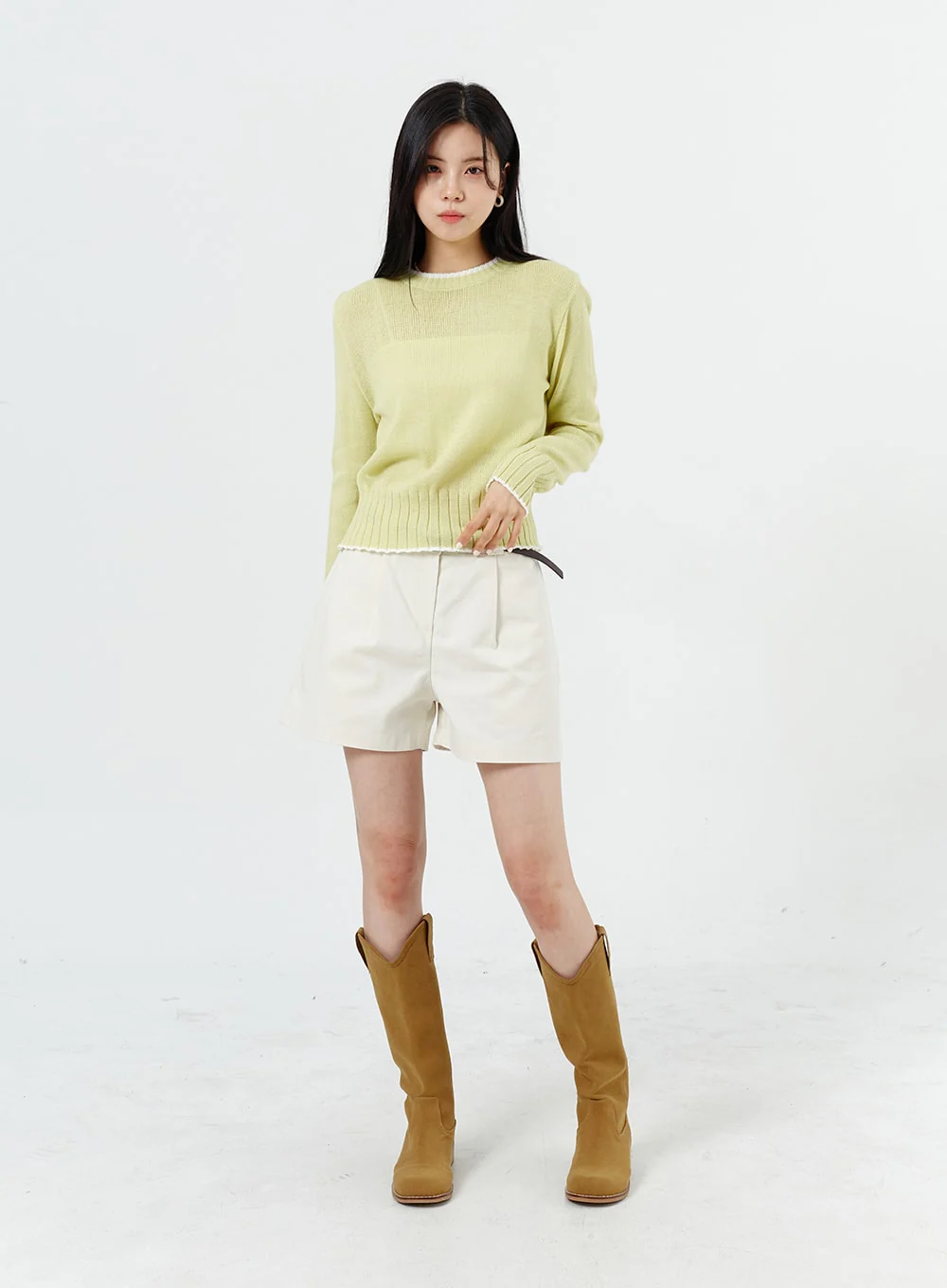 Wide Leg Cotton Shorts OM316 - Image 2