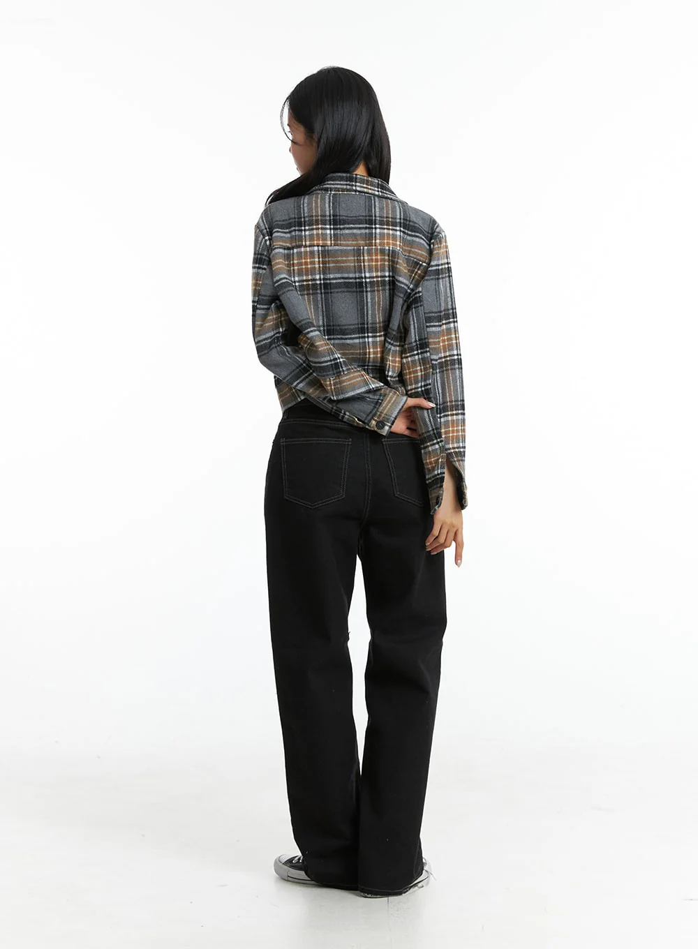 Wide Leg Dark Washed Jeans OD307 - Image 6