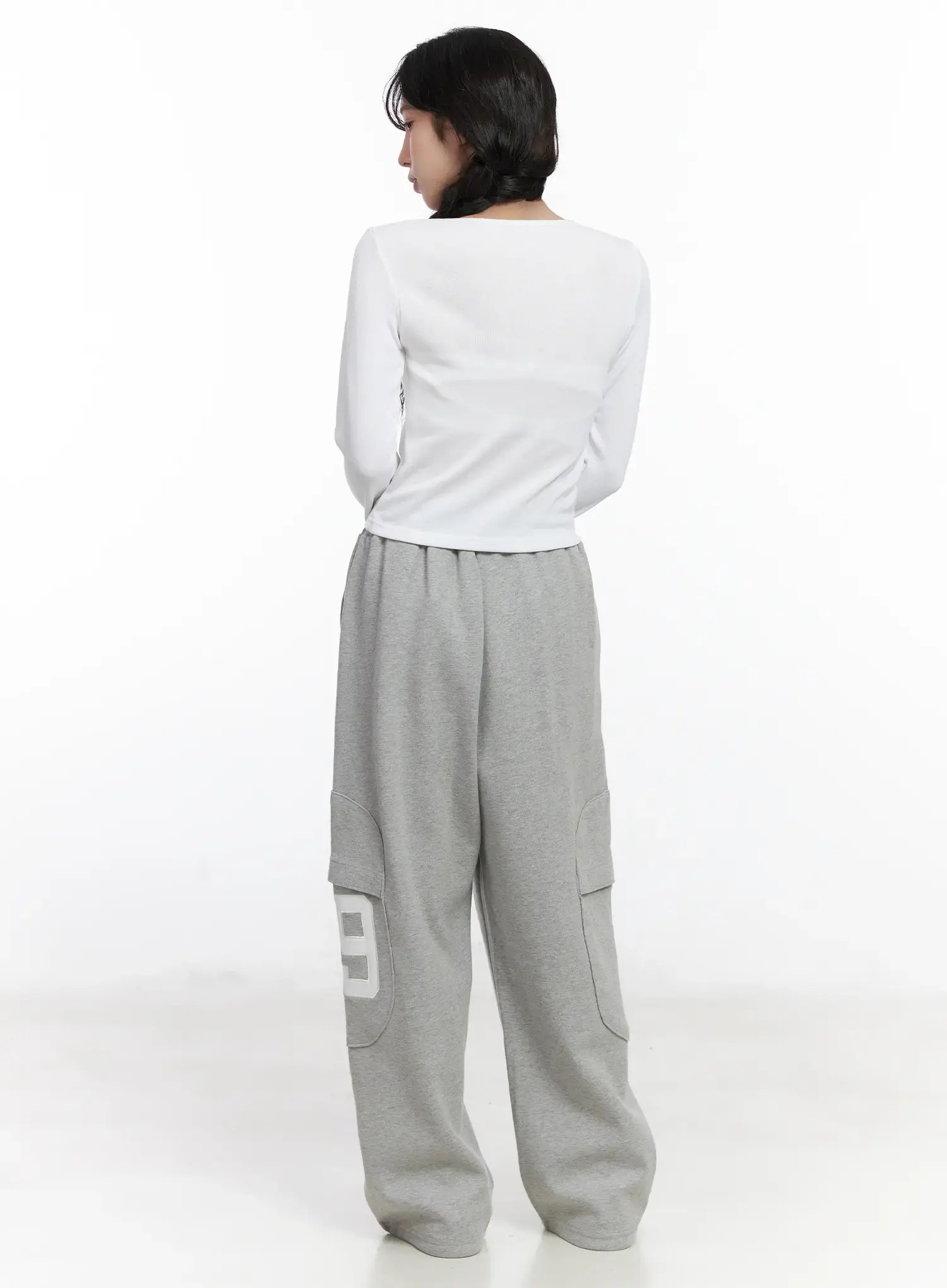 Wide Leg Drawstring weatpants CJ527 - Image 4
