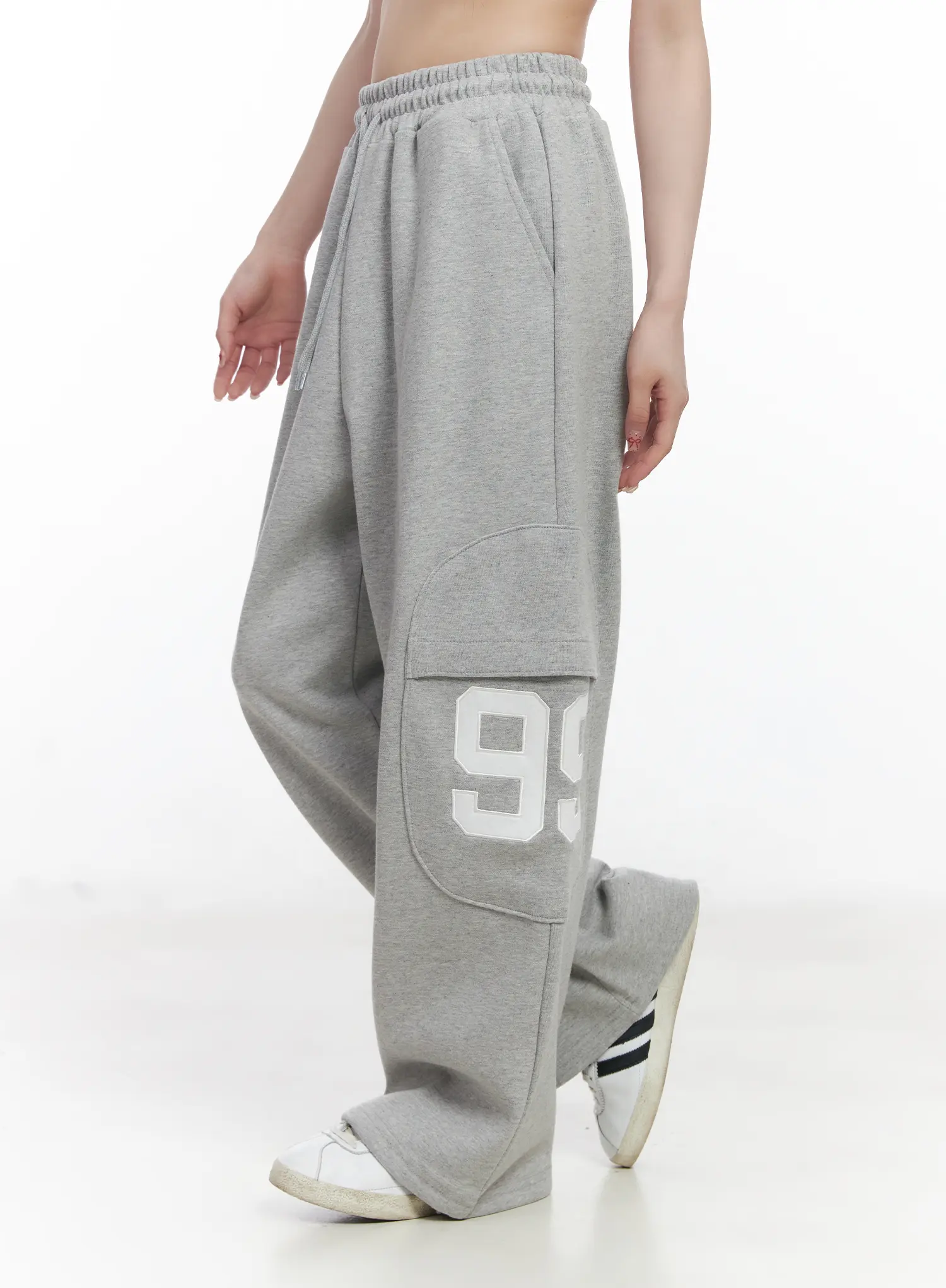 Wide Leg Drawstring weatpants CJ527 - Image 5