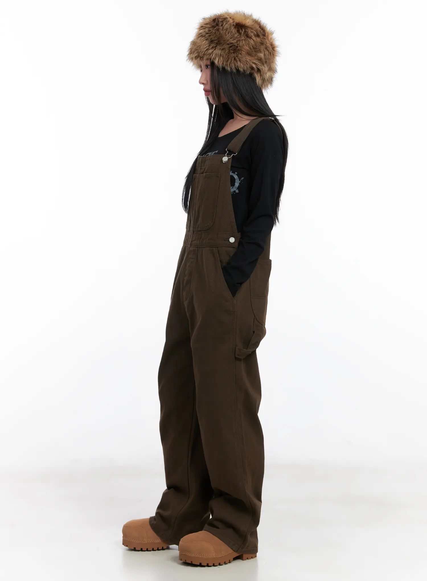 Wide Leg Pocket Overalls CD501 - Image 3