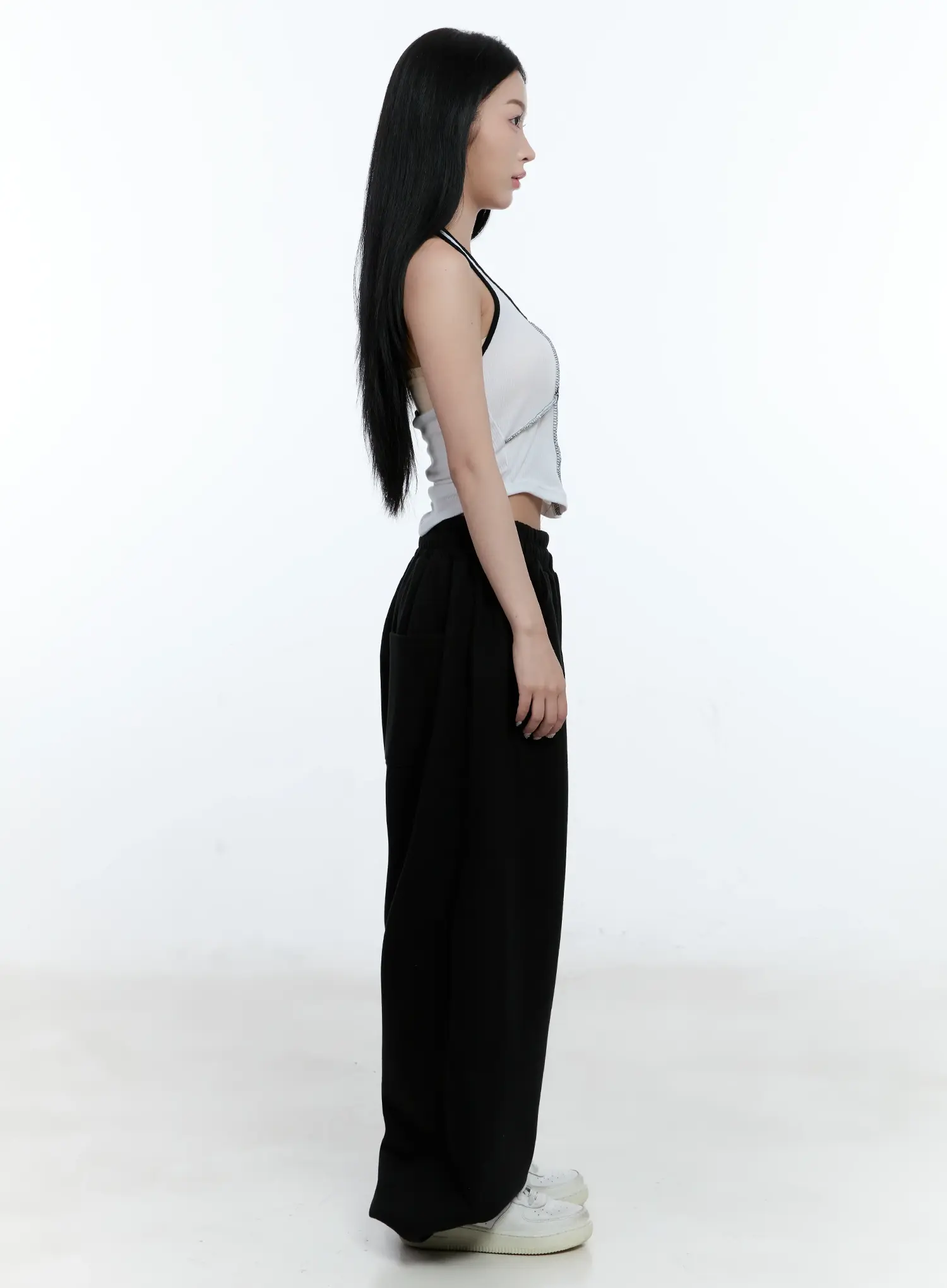 Wide-Leg Relaxed-Fit Track Pants CL530 - Image 4