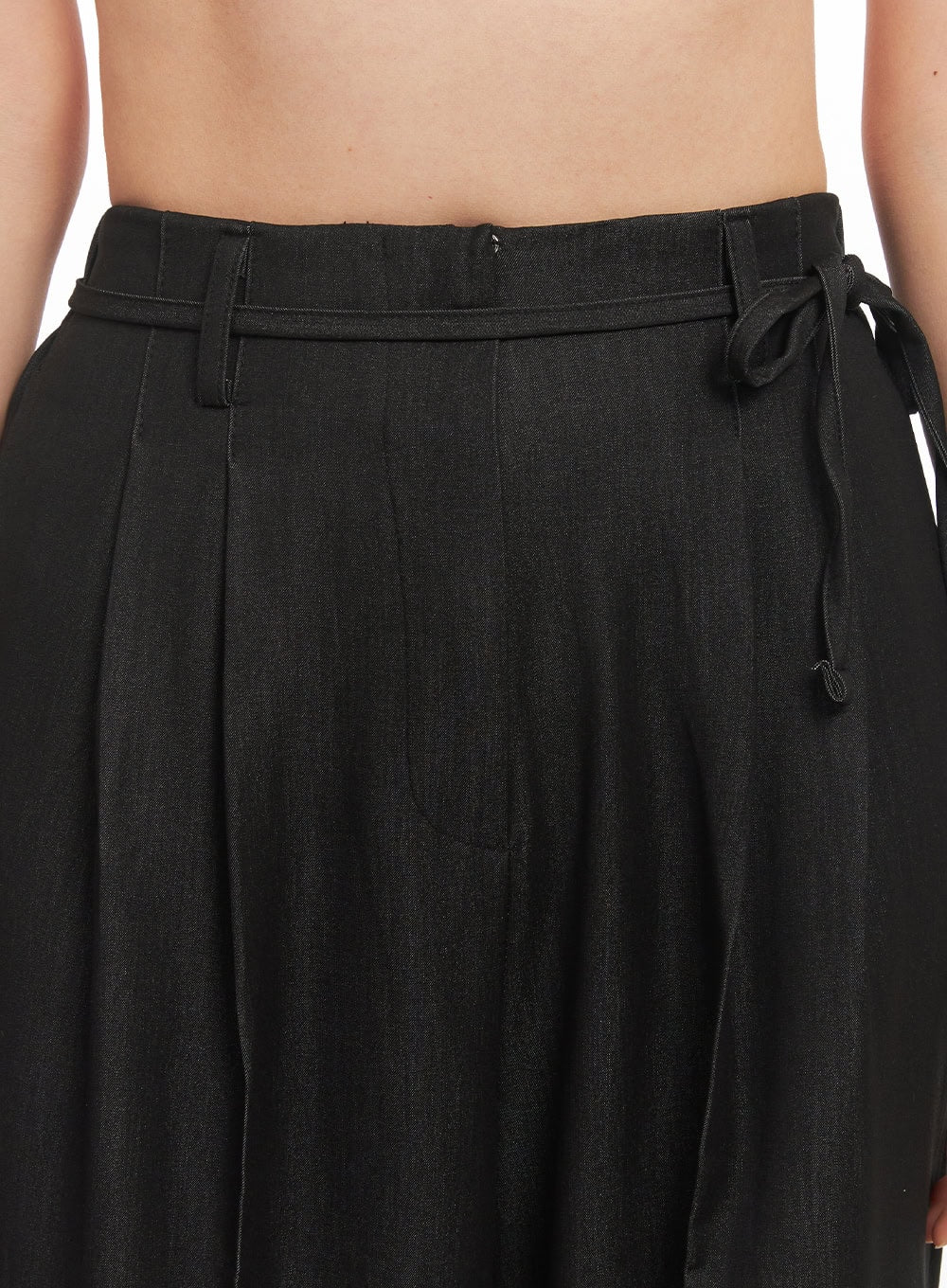 Wide-Leg Slacks with Ribbon Detail CA502 - Image 6