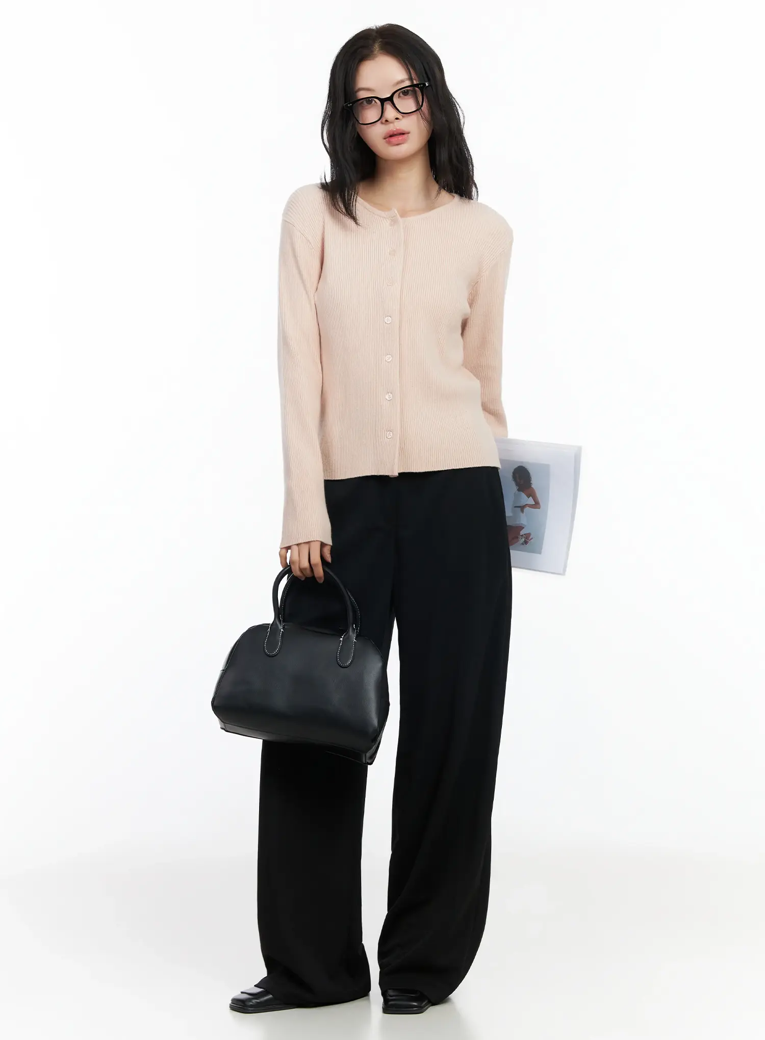 Wide Leg Stretch Slacks IM524 - Image 2