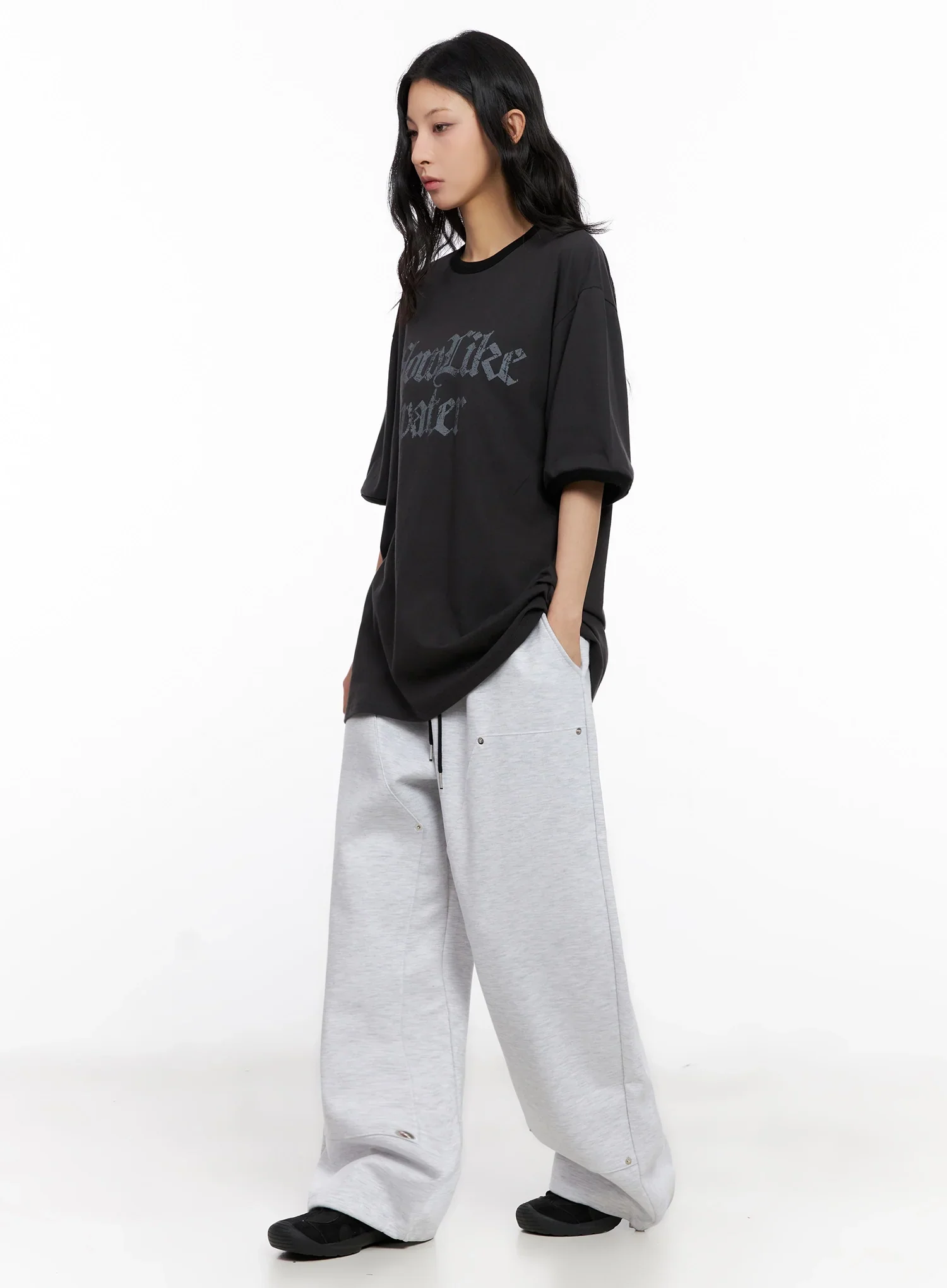 Wide-Leg Stud Accent Sweatpants IG508 - Image 12