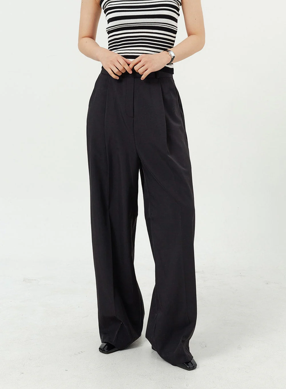 Wide Leg Tailored Pants OM309 - Image 10