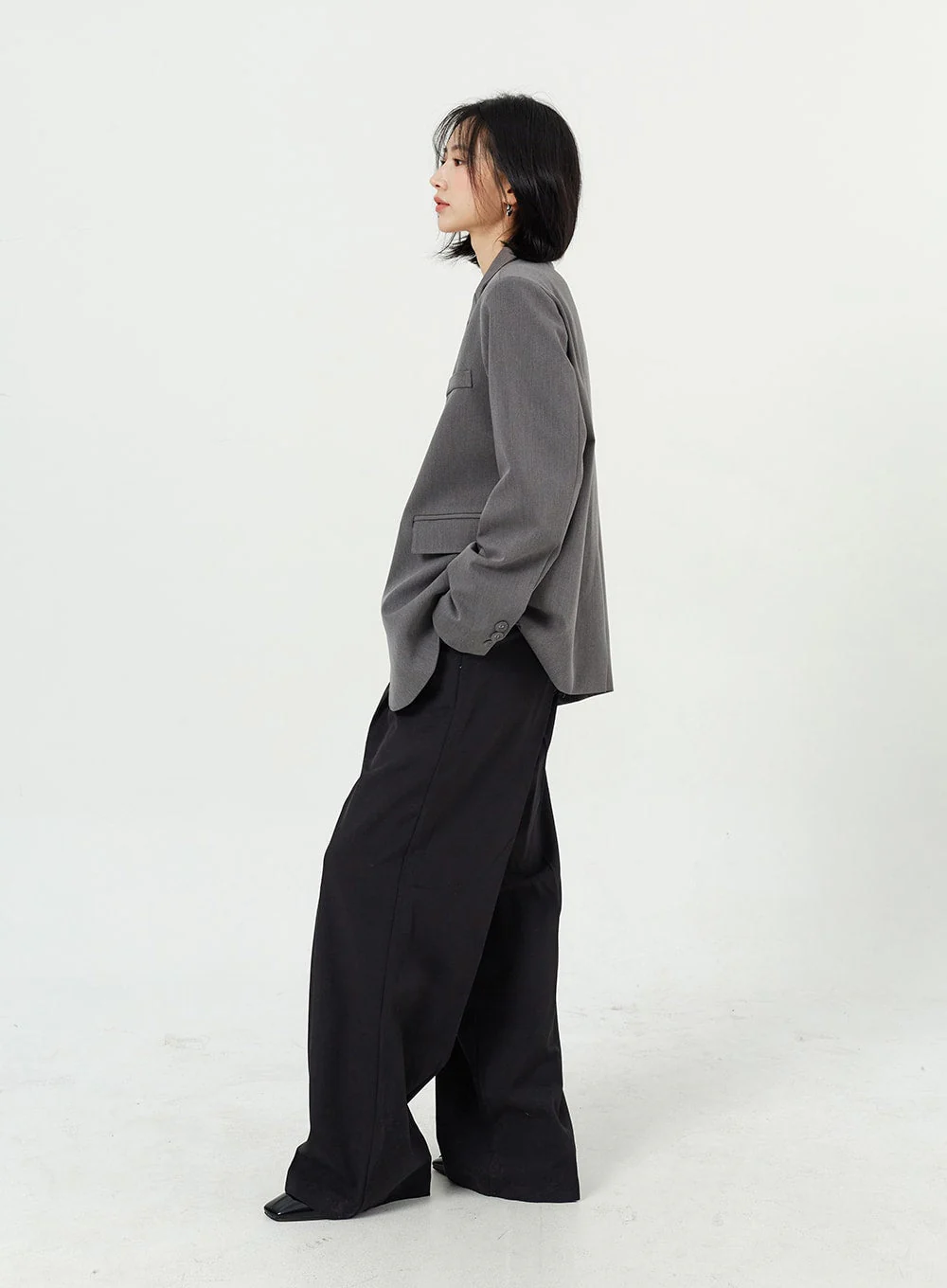 Wide Leg Tailored Pants OM309 - Image 3