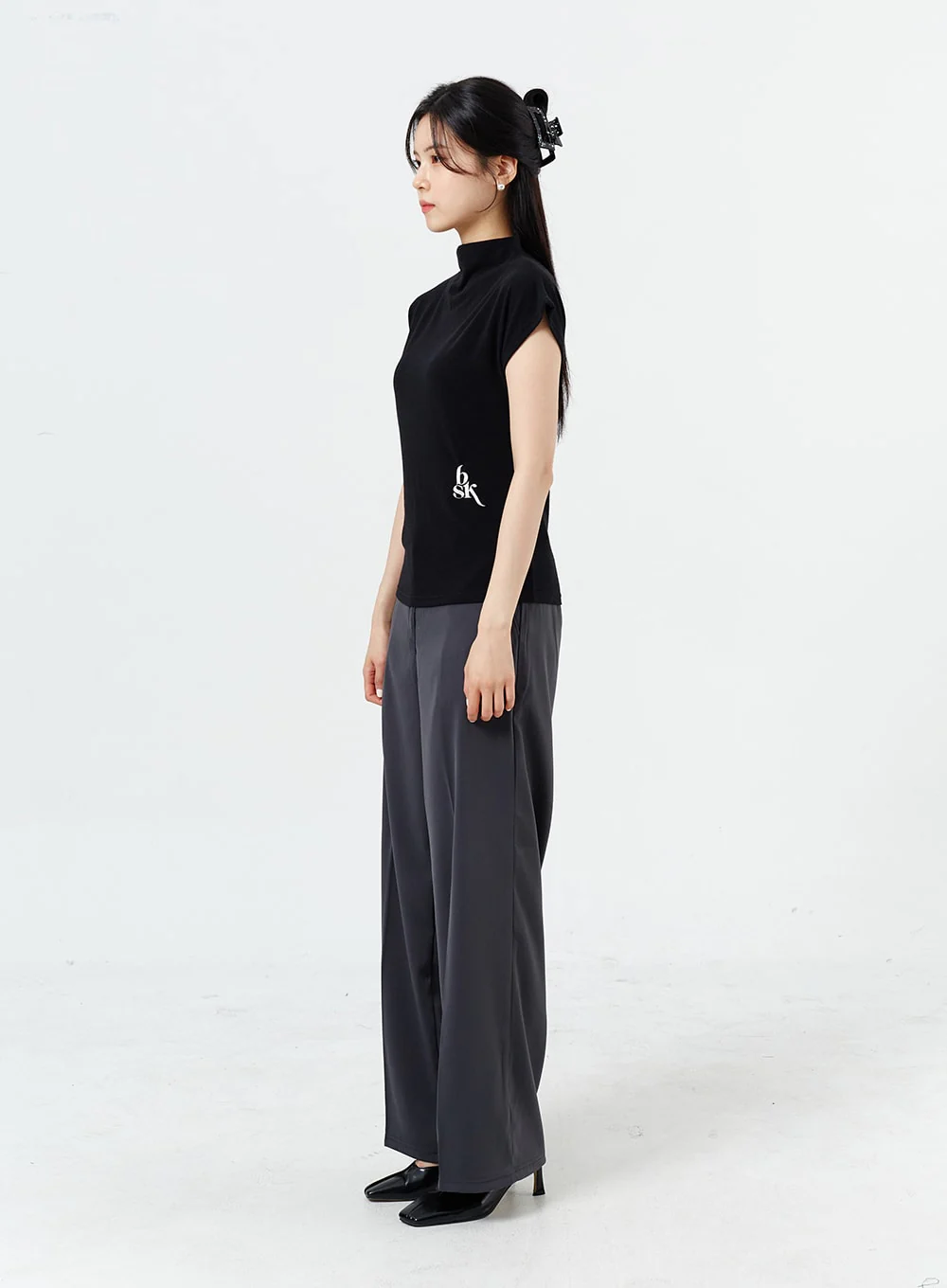 Wide Leg Tailored Pants OM320 - Image 10
