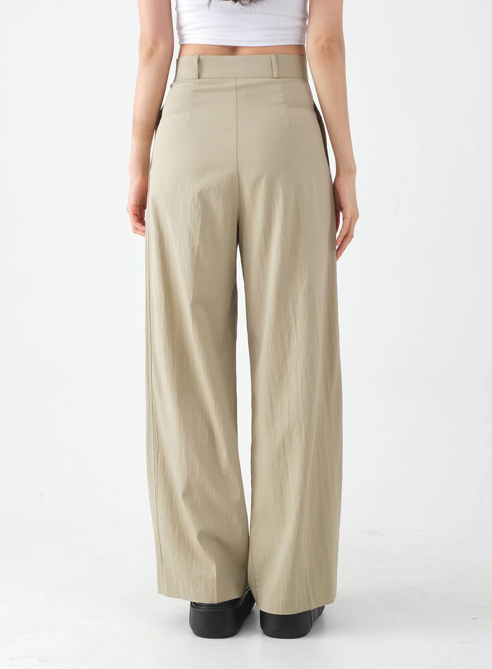 Wide Leg Tailored Pintuck Trousers CM3 - Image 17