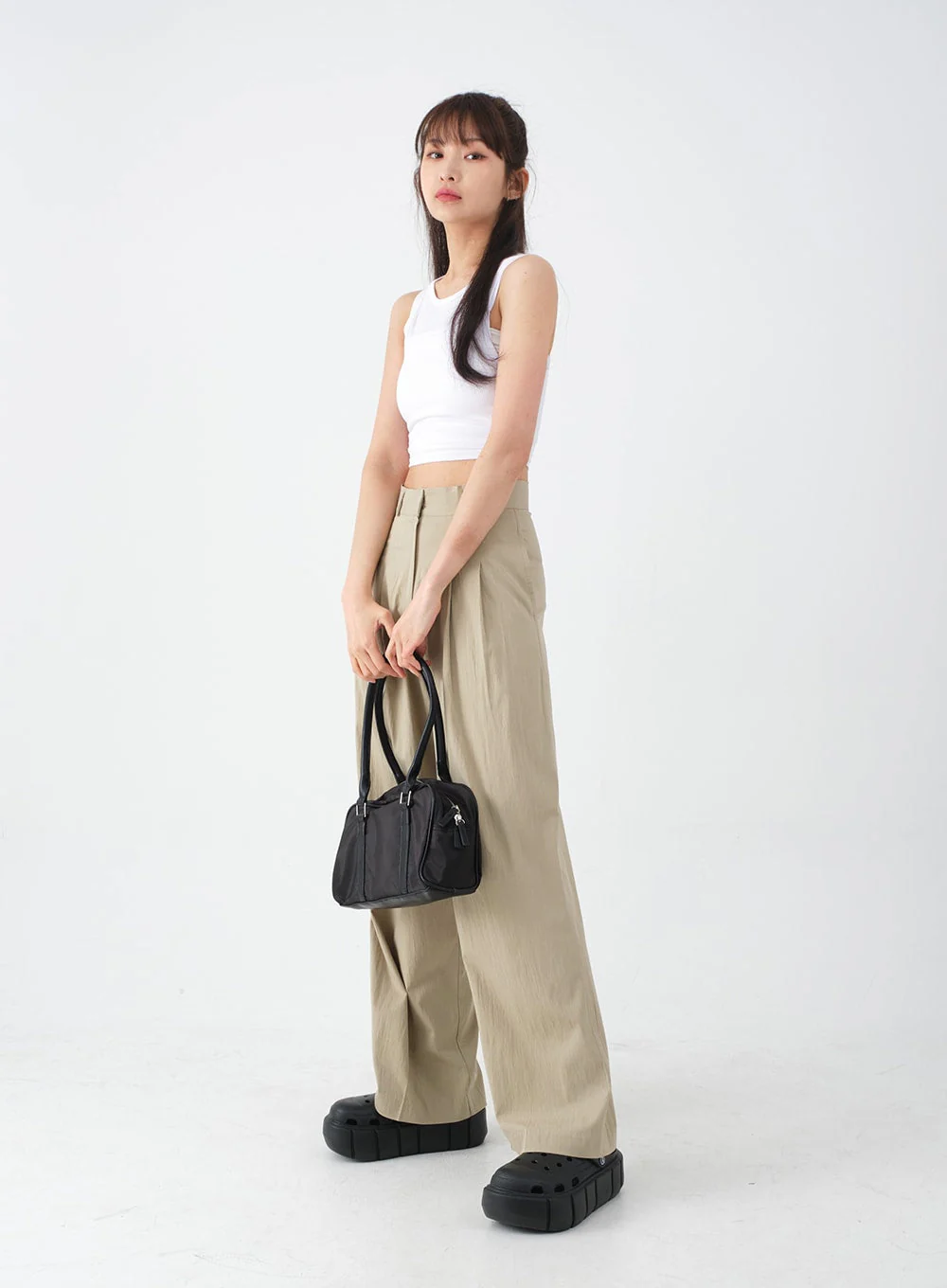 Wide Leg Tailored Pintuck Trousers CM3 - Image 20