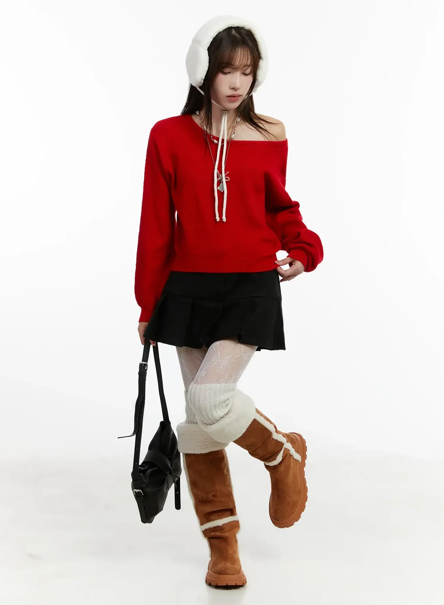 Wide Neck Crop Sweater ID525 - Image 12