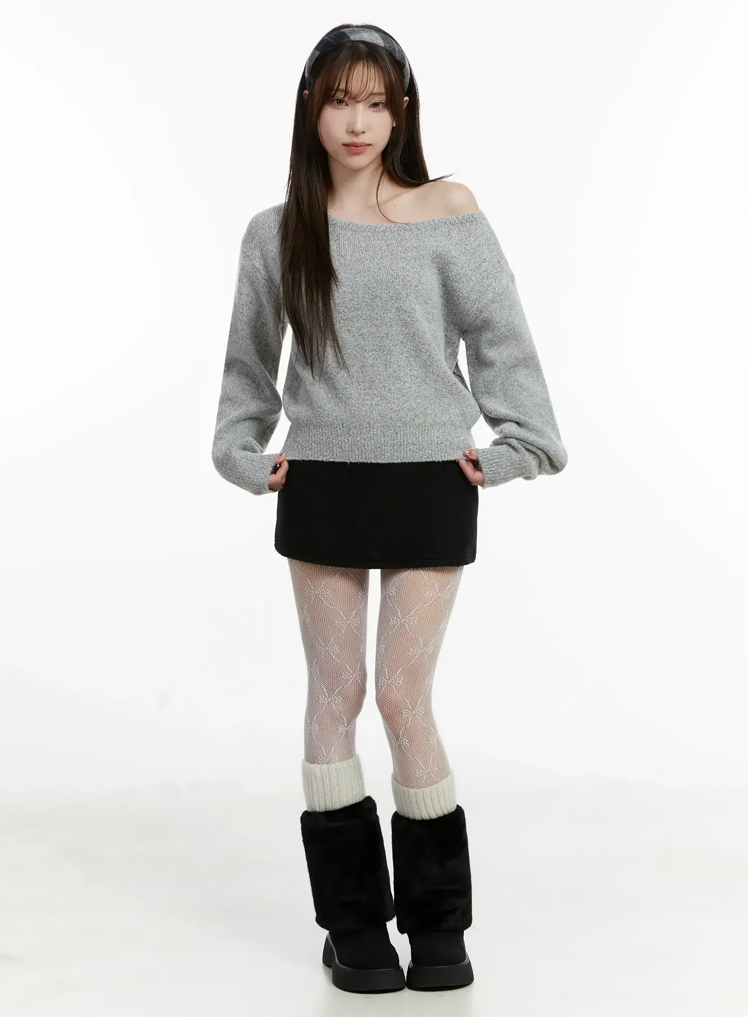 Wide Neck Crop Sweater ID525 - Image 13