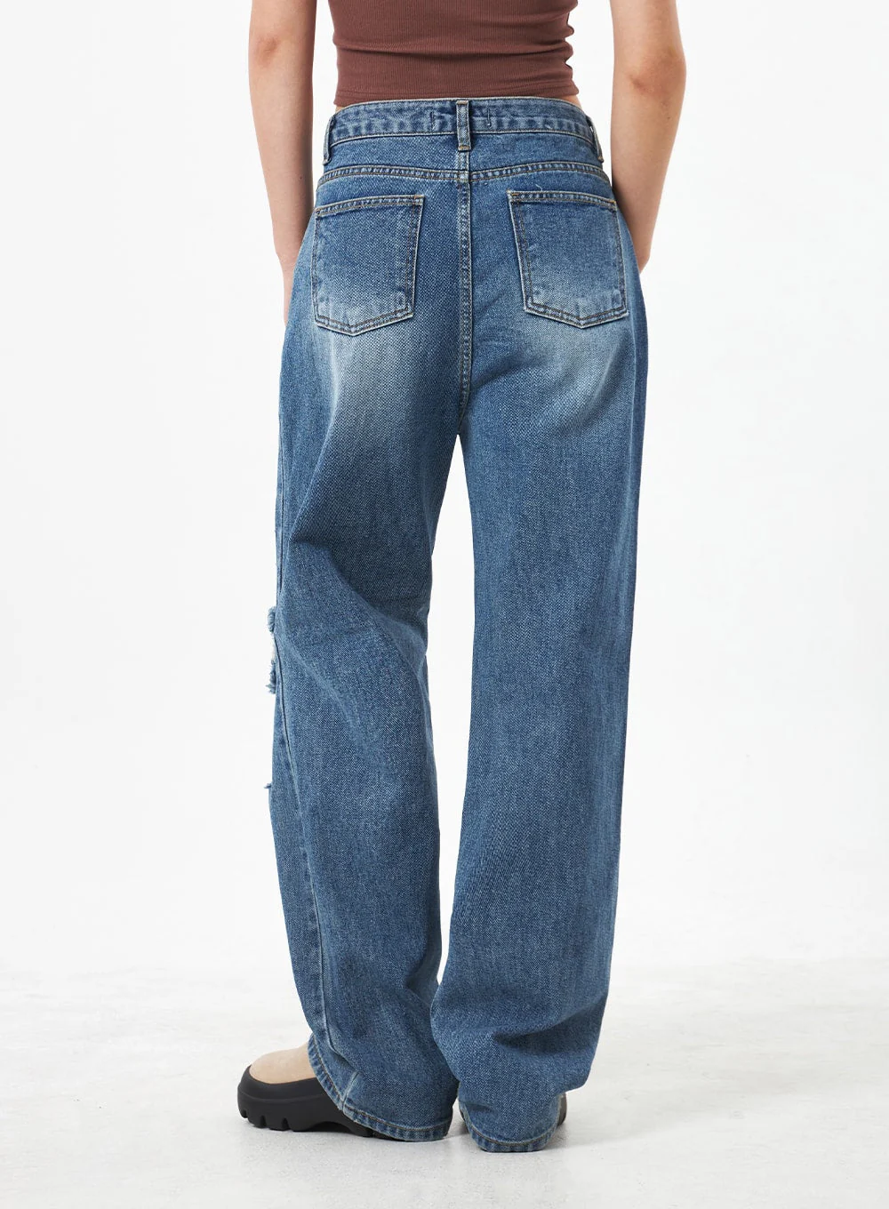 Wide Ripped Jeans CA304 - Image 6