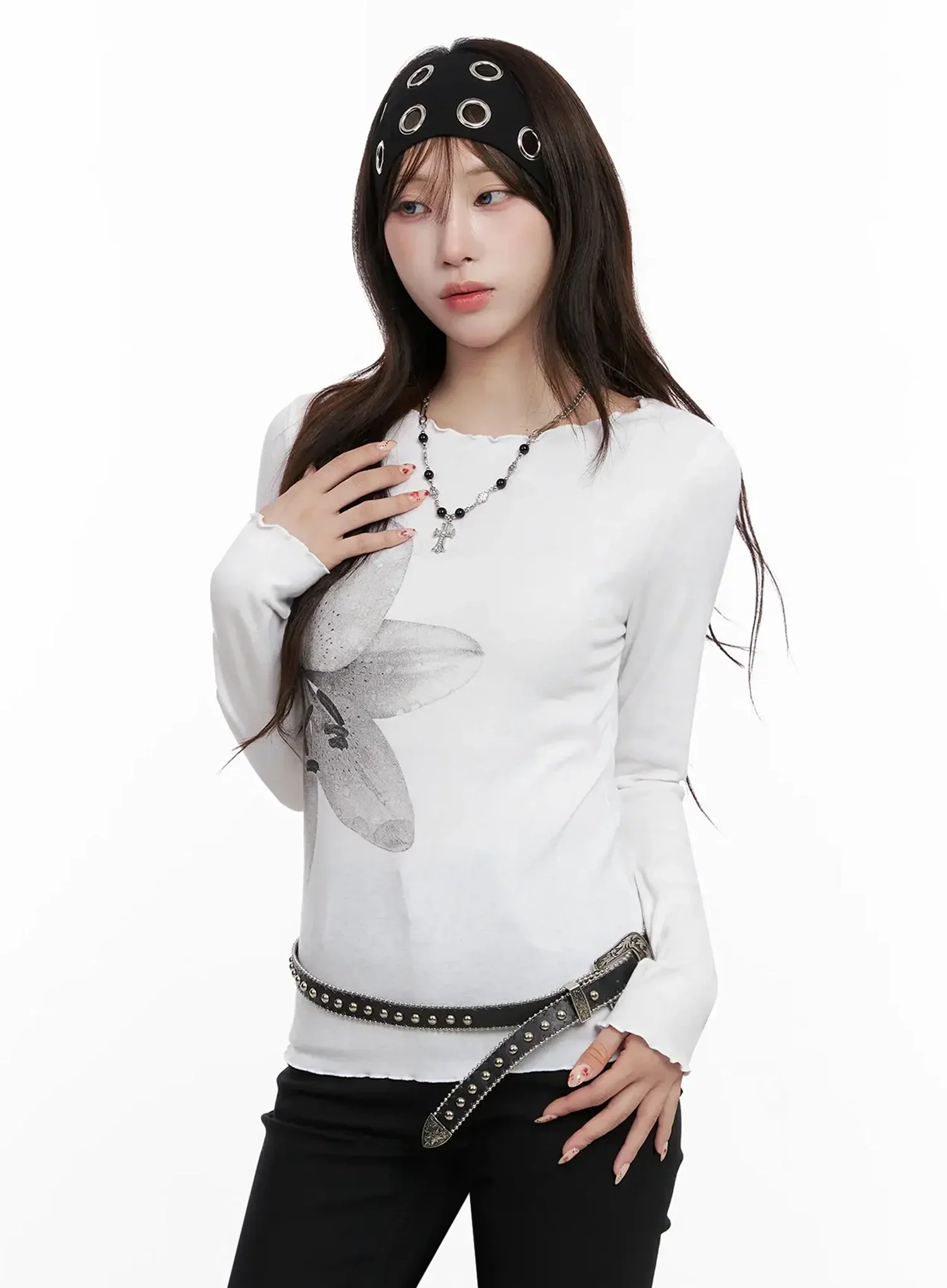 Wide Studded Hairband IN514 - Image 3