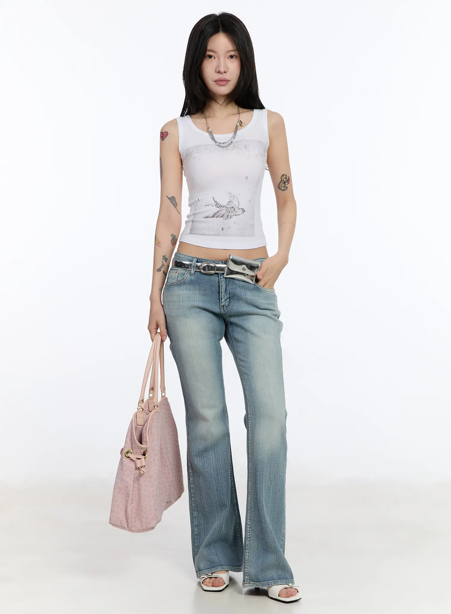 Winged Graphic Rib Tank Top CA506 - Image 3