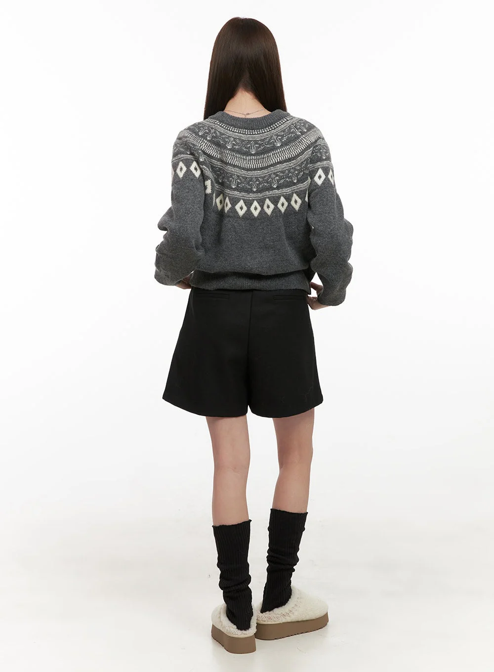 Wool-Blend Nordic Print Sweater OD412 - Image 4