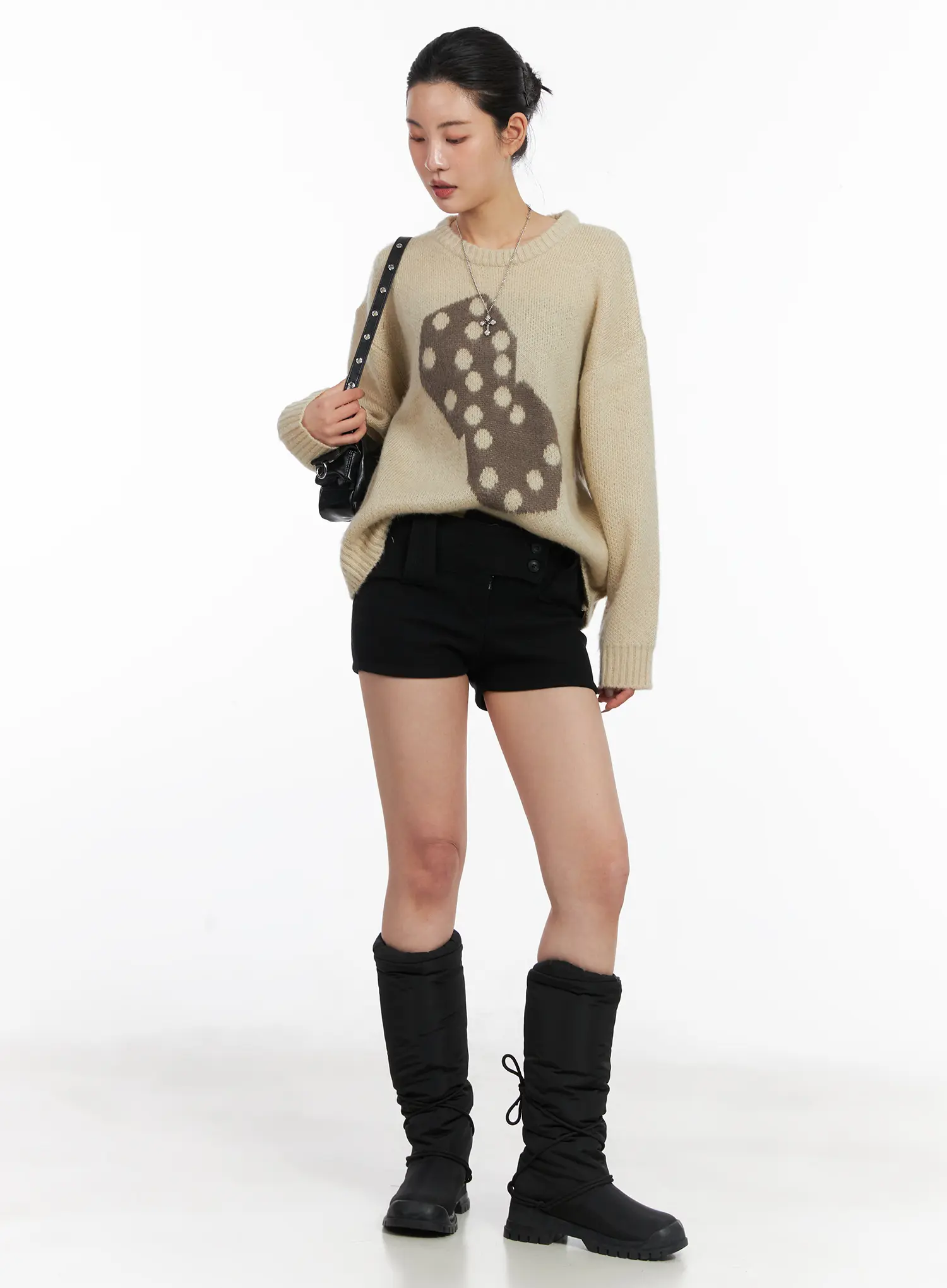 Wool Button Shorts CD509 - Image 2