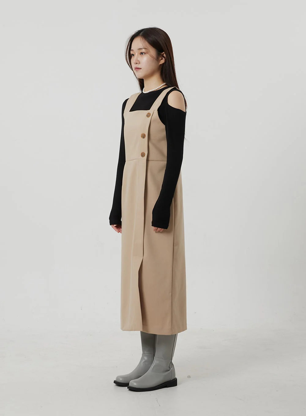 Wrapped Button Maxi Dress OF307 - Image 11