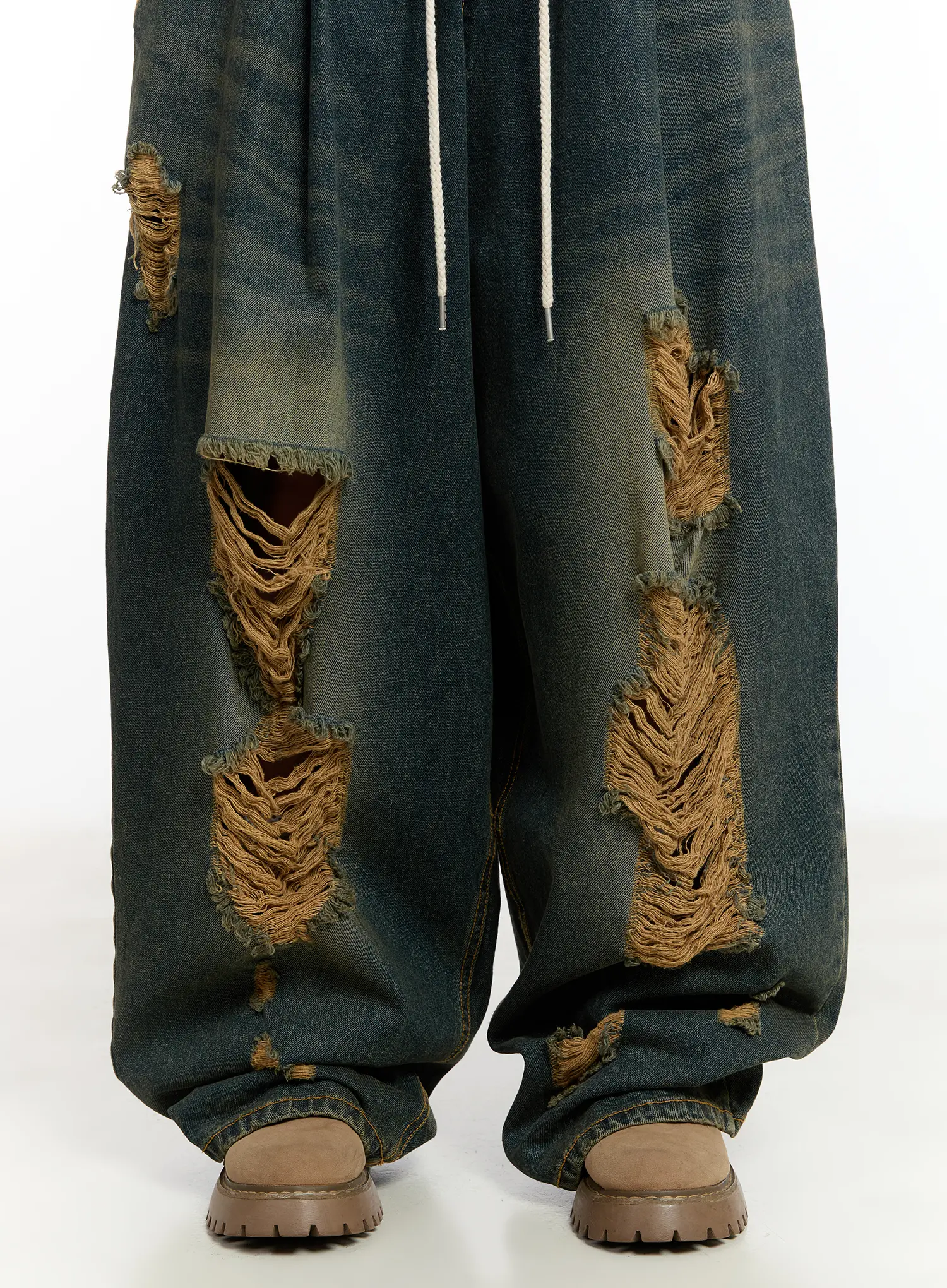 Yoomi Distressed Wide Leg Jeans CM511 - Image 11