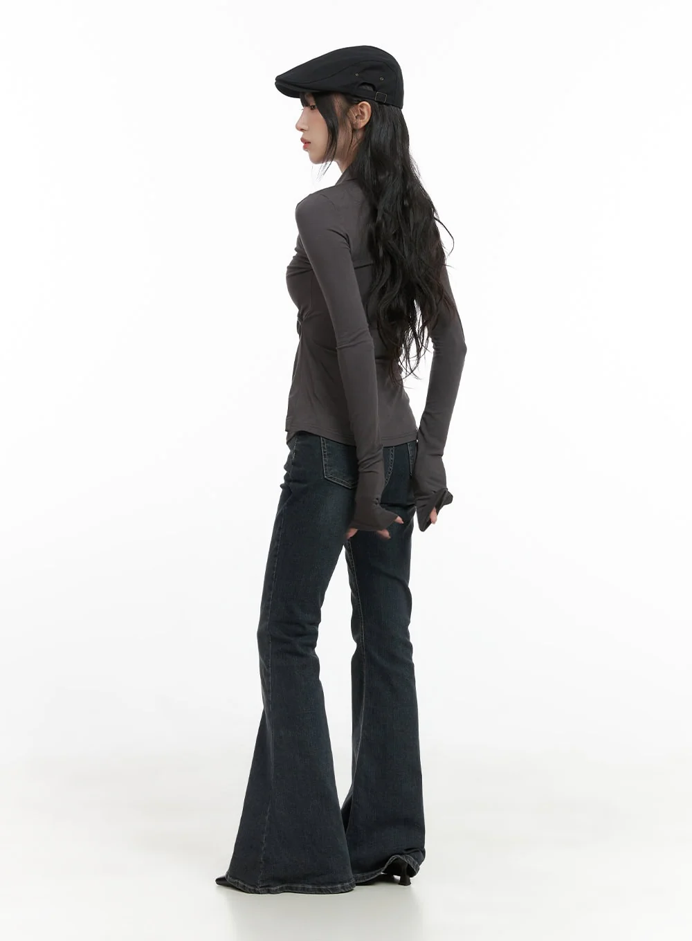 Zadie Slim Washed Denim Bootcut Jeans CG421 - Image 4
