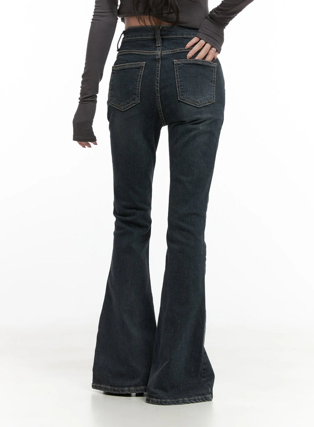Zadie Slim Washed Denim Bootcut Jeans CG421 - Image 5