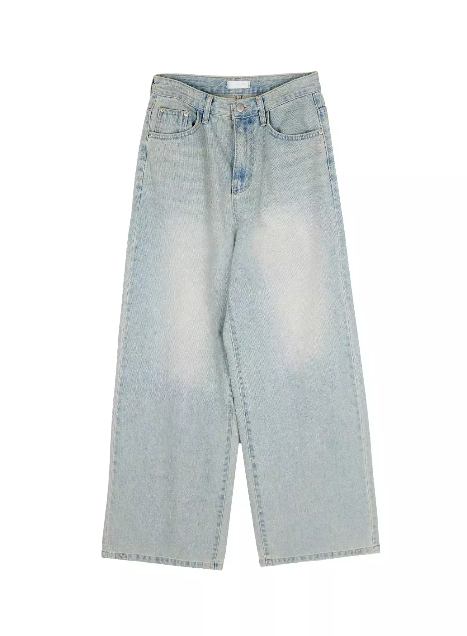 Zion Light Wash Wide-Leg Jeans IY514 - Image 10