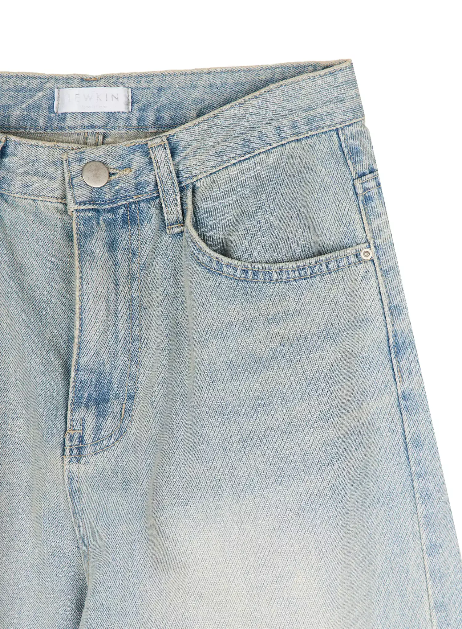 Zion Light Wash Wide-Leg Jeans IY514 - Image 12