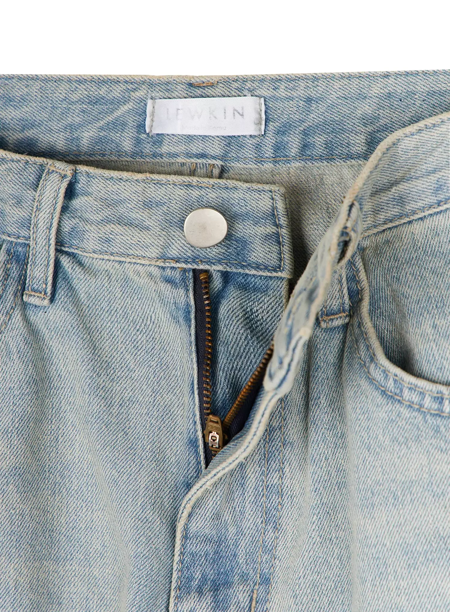 Zion Light Wash Wide-Leg Jeans IY514 - Image 16