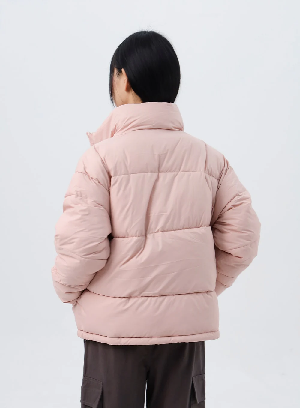 Zip-Up Stand Collar Puffer Jacket CO319 - Image 14