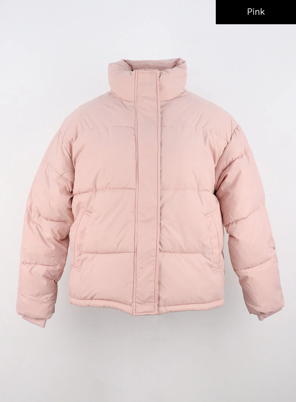 Zip-Up Stand Collar Puffer Jacket CO319 - Image 17