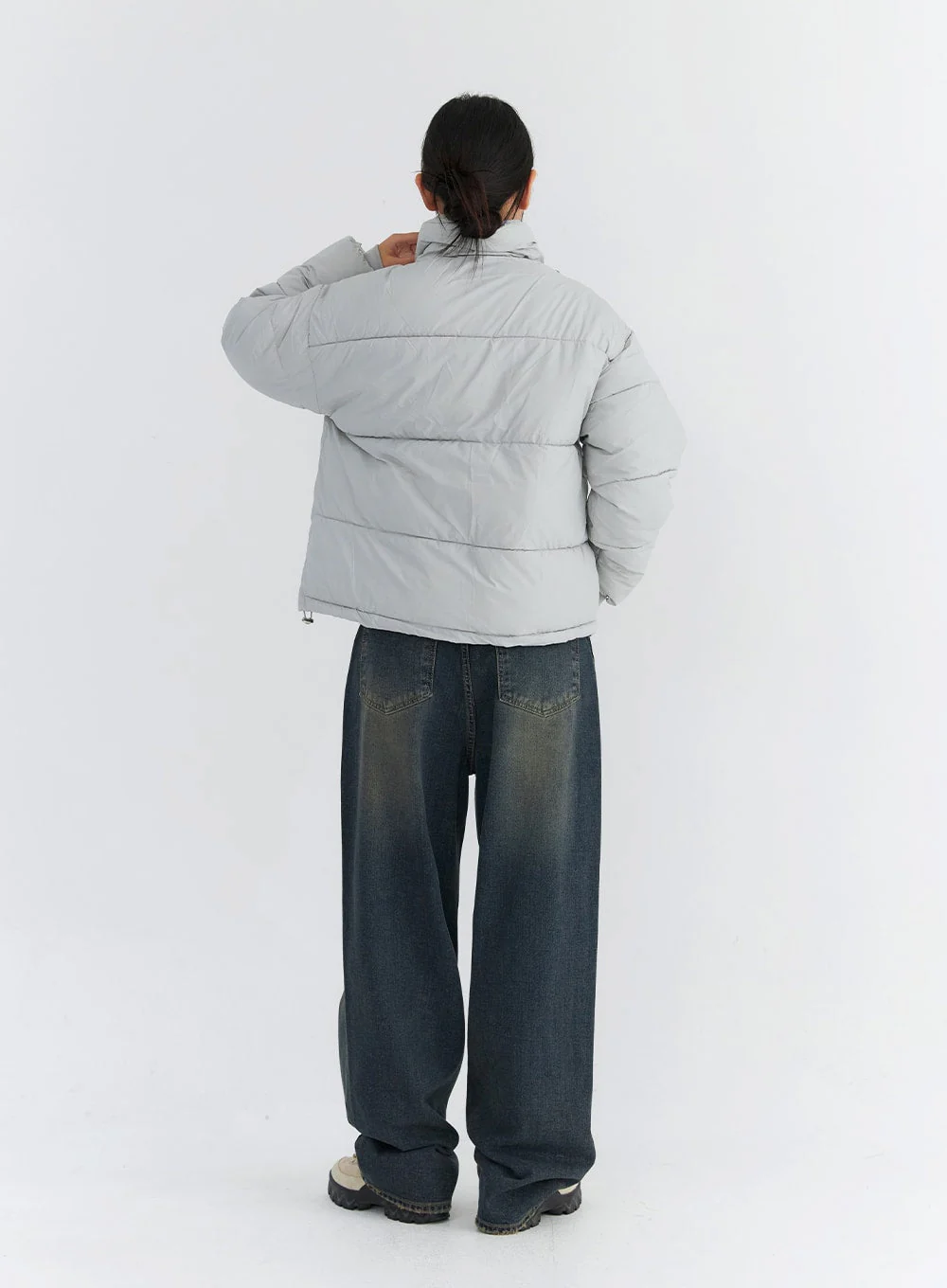 Zip-Up Stand Collar Puffer Jacket CO319 - Image 6